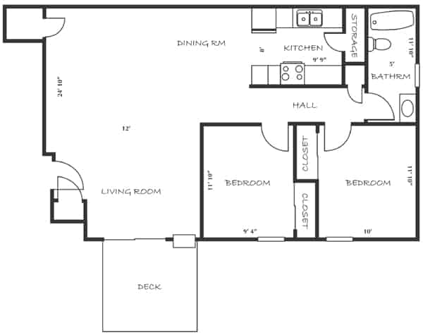 marshview 2 bedroom floor plan - Hundt Properties